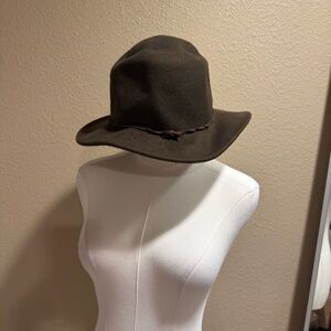 Brown Wide-Brim Hat